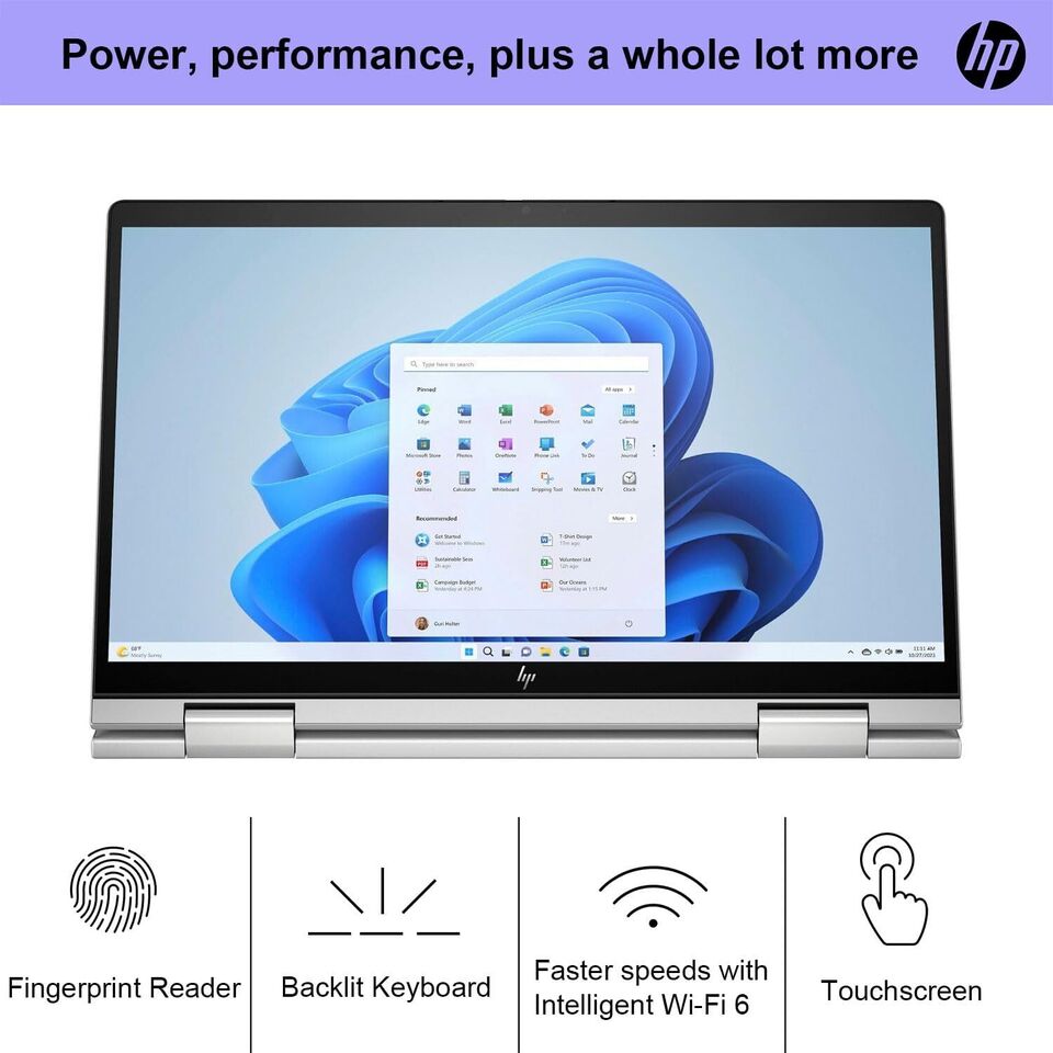 New HP ENVY x360 2-in-1 14" FHD Touch Core 7 150U 16GB 2TB SSD FPReader Webcam - Image 8