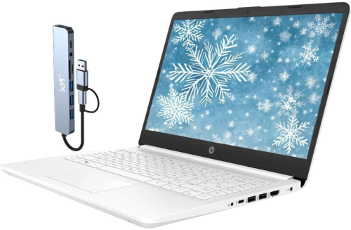 New HP Laptop 14" HD Intel 4-Core N4120 16GB 192GB Webcam Office USB HUB Win 11