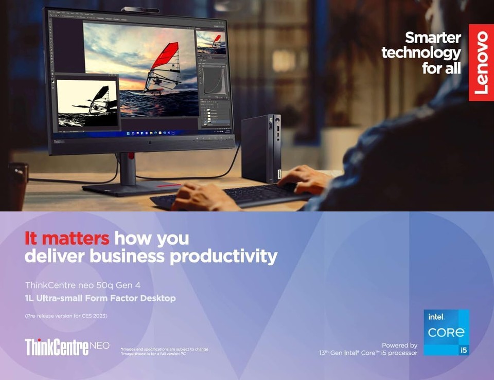 New Lenovo ThinkCentre neo 50q Gen 4 i5-13420H 8GB 256GB SSD Wi-Fi Kybd Mouse - Image 7