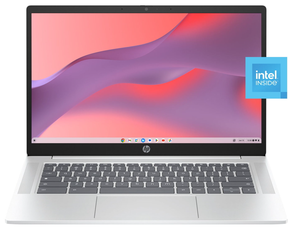 HP Chromebook 14" HD Pentium Quad-Core N200 4GB 128GB UFS Webcam ChromeOS Silver - Image 3