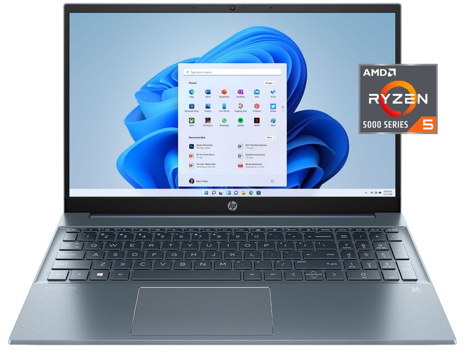HP Pavilion 15.6" FHD 6-Core Ryzen 5 5500U 8GB Ram 512GB NVMe SSD Webcam Win 11
