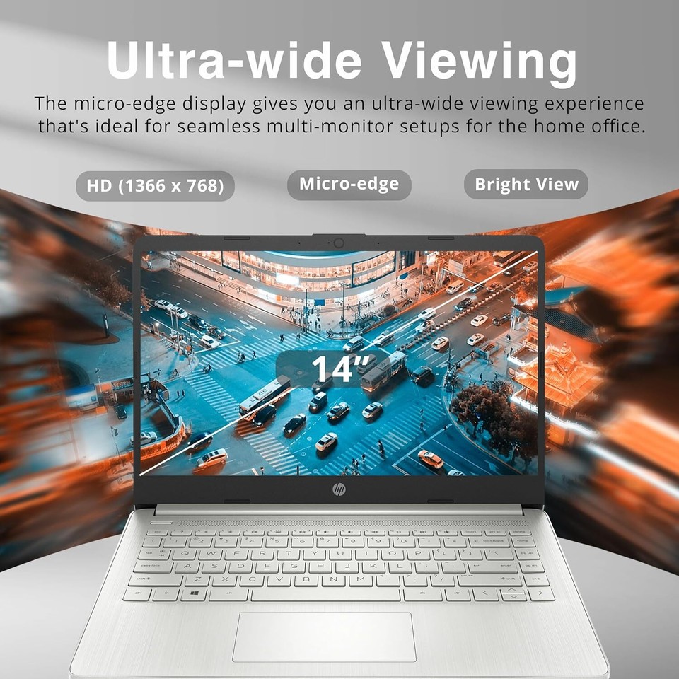 HP Laptop 14" HD Touch BrightView Quad-Core N4120 16GB RAM 64GB eMMC Cam Win 11 - Image 5