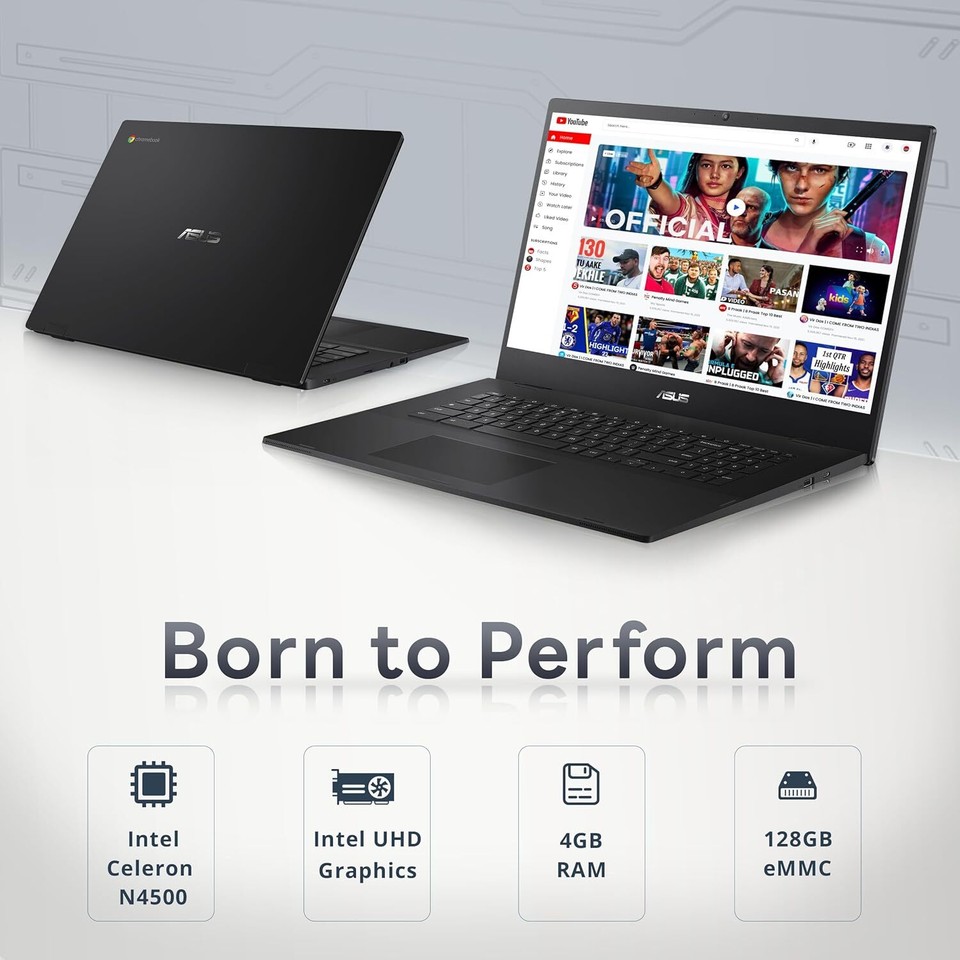 ASUS Chromebook CX1 17.3" FHD Celeron N4500 4GB 128GB eMMC Cam Chrome OS - Image 2