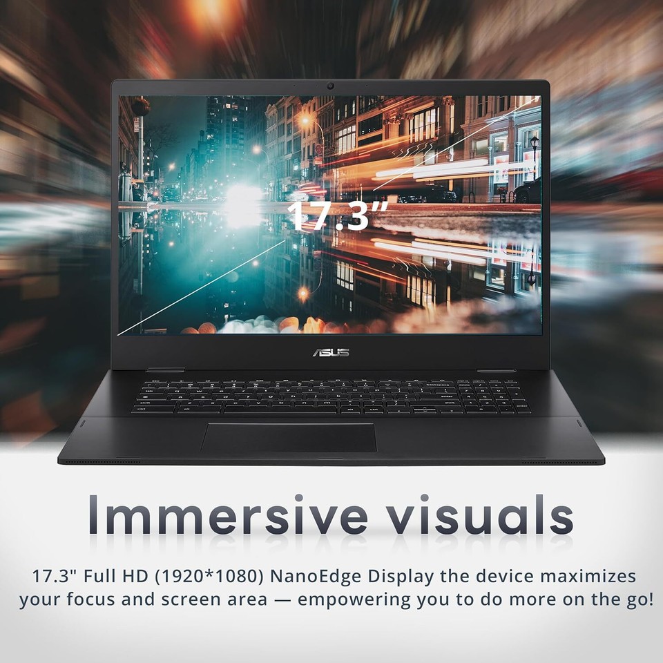 ASUS Chromebook CX1 17.3" FHD Celeron N4500 4GB 128GB eMMC Cam Chrome OS - Image 3