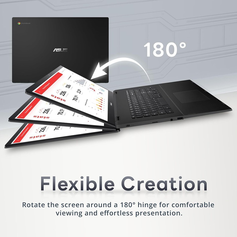 ASUS Chromebook CX1 17.3" FHD Celeron N4500 4GB 128GB eMMC Cam Chrome OS - Image 4