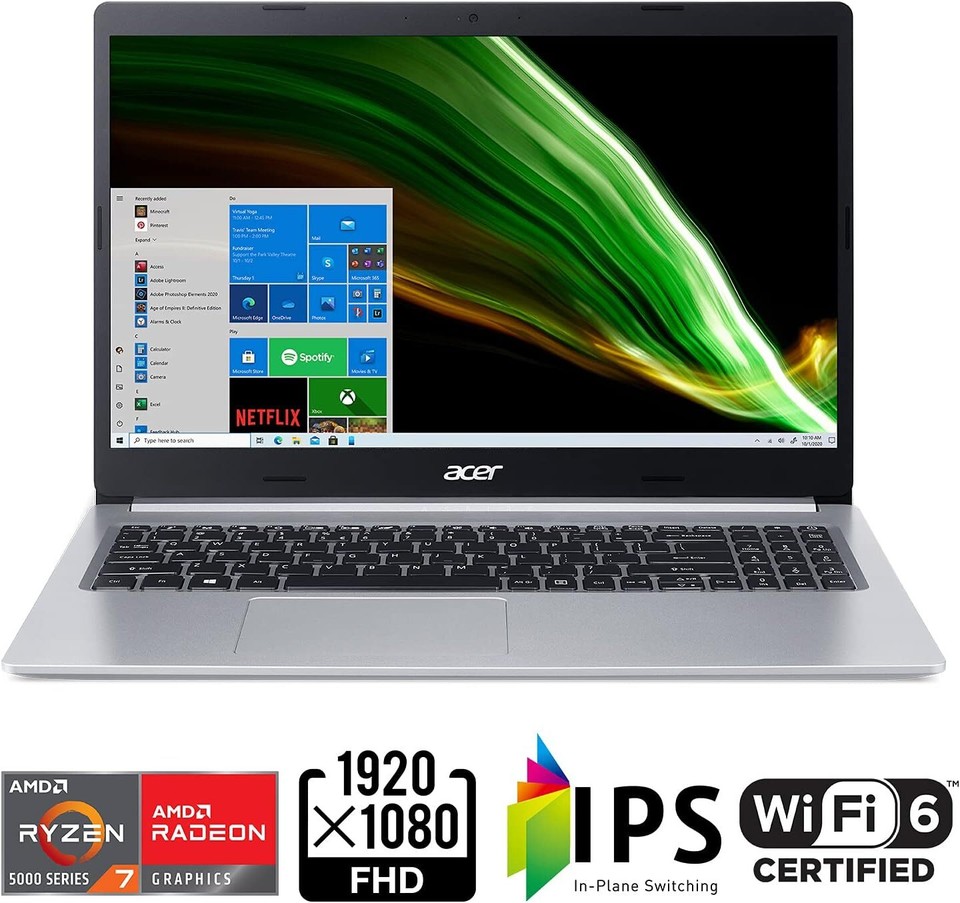 New Acer Aspire 5 Slim 15.6" FHD 8-Core Ryzen 7 5700U 24GB 1TB SSD Webcam Win 11