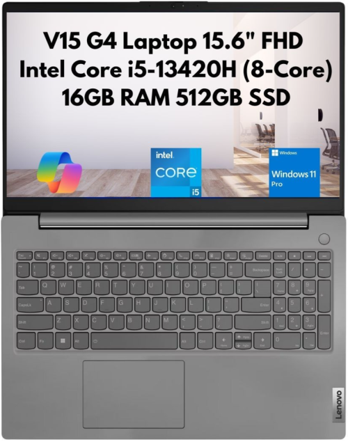 New Lenovo V15 Gen 4 15.6" FHD 8-Core i5-13420H 16GB 512GB SSD Webcam Win 11 Pro