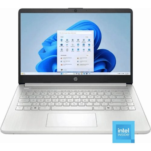 New HP Laptop 14" HD Intel N150 4GB 128GB UFS Webcam Office 365 Win 11 S Silver