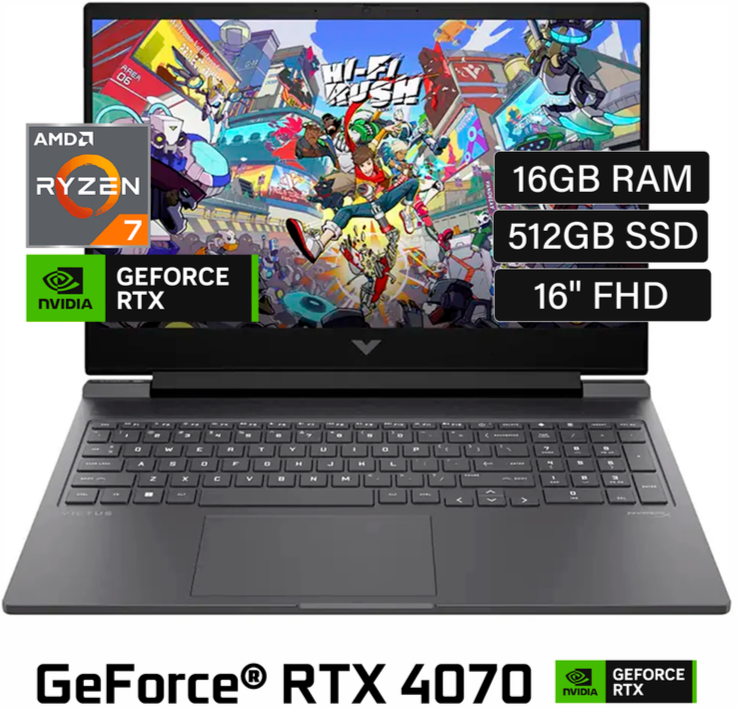 HP Victus Gaming 16.1" 144Hz FHD Ryzen 7 8845HS 16GB 512GB SSD GeForce RTX 4070