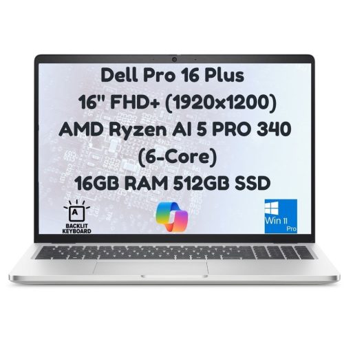New Dell Pro 16 Plus PB16255 16" FHD+ Ryzen AI 5 PRO 340 16GB 512GB SSD IR CAM