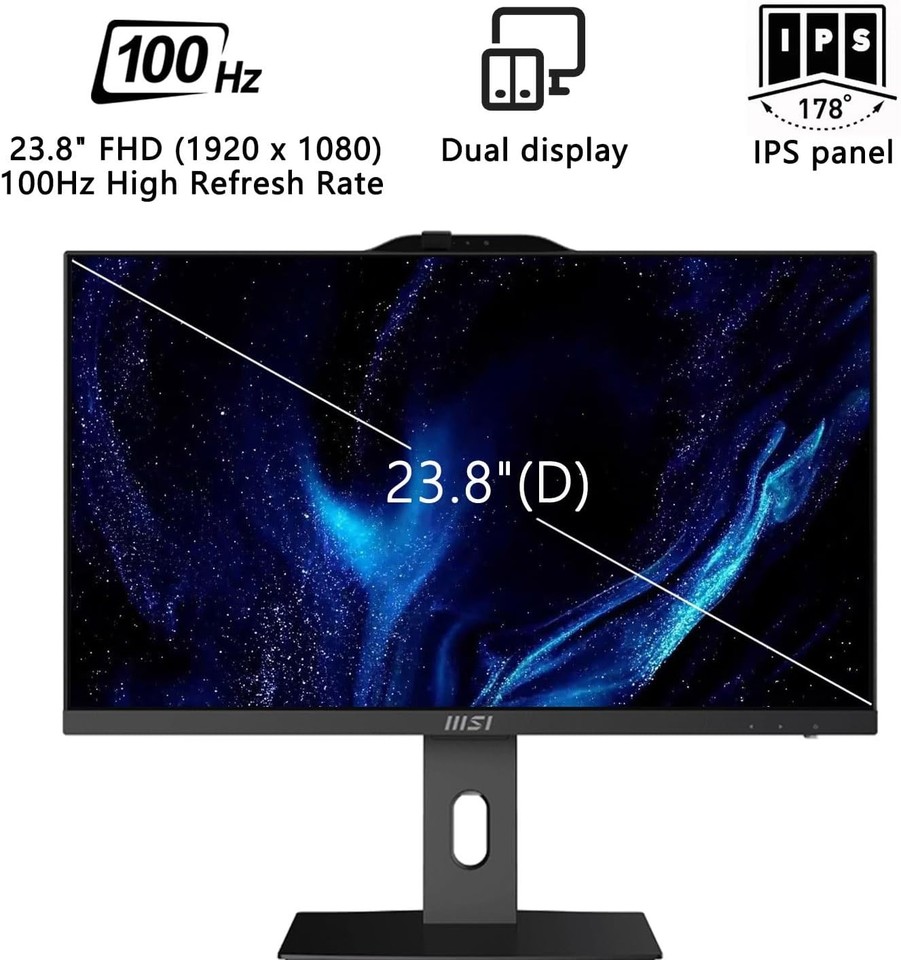 New MSI Pro AP242P 14M 23.8" FHD 100Hz Core i7-14700 32GB 1TB SSD Wi-Fi 3Yr Wrty - Image 4