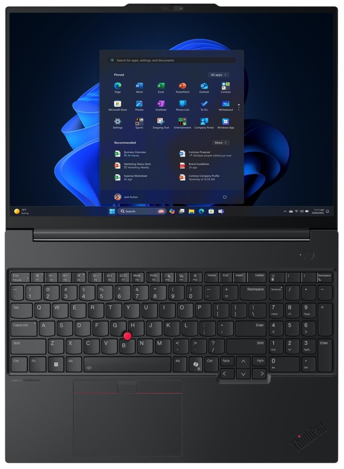 Lenovo ThinkPad E16 Gen 3 16" WUXGA Core 7 240H 16GB 512GB SSD CAM FPReader W11P - Image 11