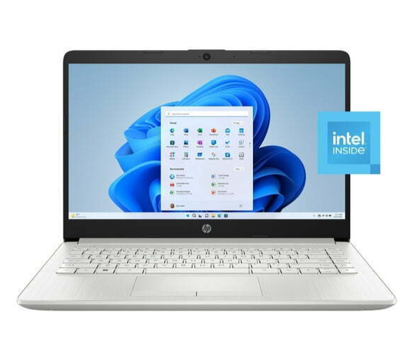 HP Laptop 14" HD Intel Celeron N4120 4GB 64GB eMMC Webcam Office 365 Silver - Image 3