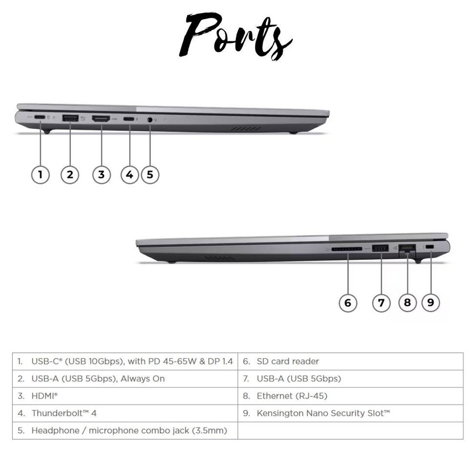 Lenovo ThinkBook G8 16" WUXGA 8-Core 5 210H 16GB 512GB SSD Cam FPReader Win11Pro - Image 3