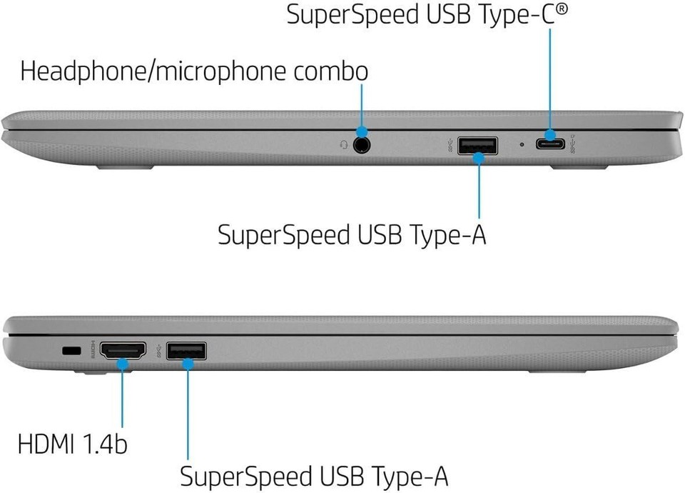 HP Chromebook 14" HD Quad-Core Celeron N4120 4GB 64GB eMMC Webcam Chrome OS - Image 5