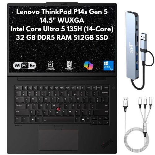 Lenovo ThinkPad P14s Gen 5 14.5" WUXGA Ultra 5 135H 32GB 512GB SSD IR Cam FPR