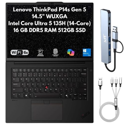 Lenovo ThinkPad P14s Gen 5 14.5" WUXGA Ultra 5 135H 16GB 512GB SSD IR Cam FPR