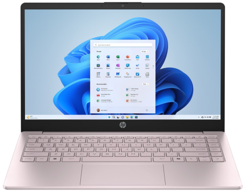 HP Laptop 14" HD Quad-Core Intel N150 4GB RAM 128GB UFS Webcam Windows 11 Pink