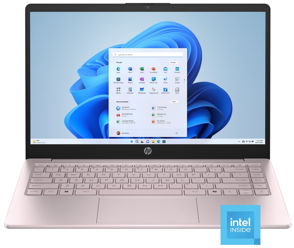 HP Laptop 14" HD Quad-Core Intel N150 4GB RAM 128GB UFS Webcam Windows 11 Pink - Image 2