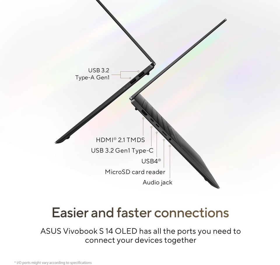 Asus VivoBook S14 14" 3K OLED 120Hz Ryzen AI 9 365 24GB 512GB SSD IR Cam Win 11 - Image 7
