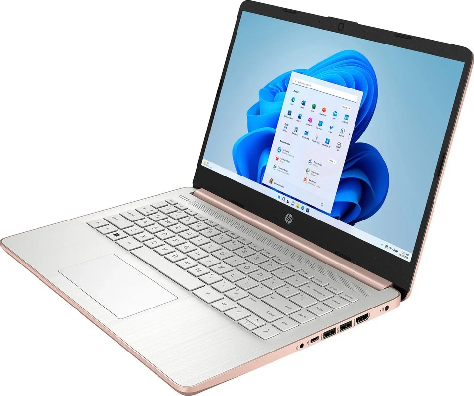 HP Laptop 14" HD Intel Celeron N4120 4GB 128GB eMMC Cam Office 365 Win 11 S Gold