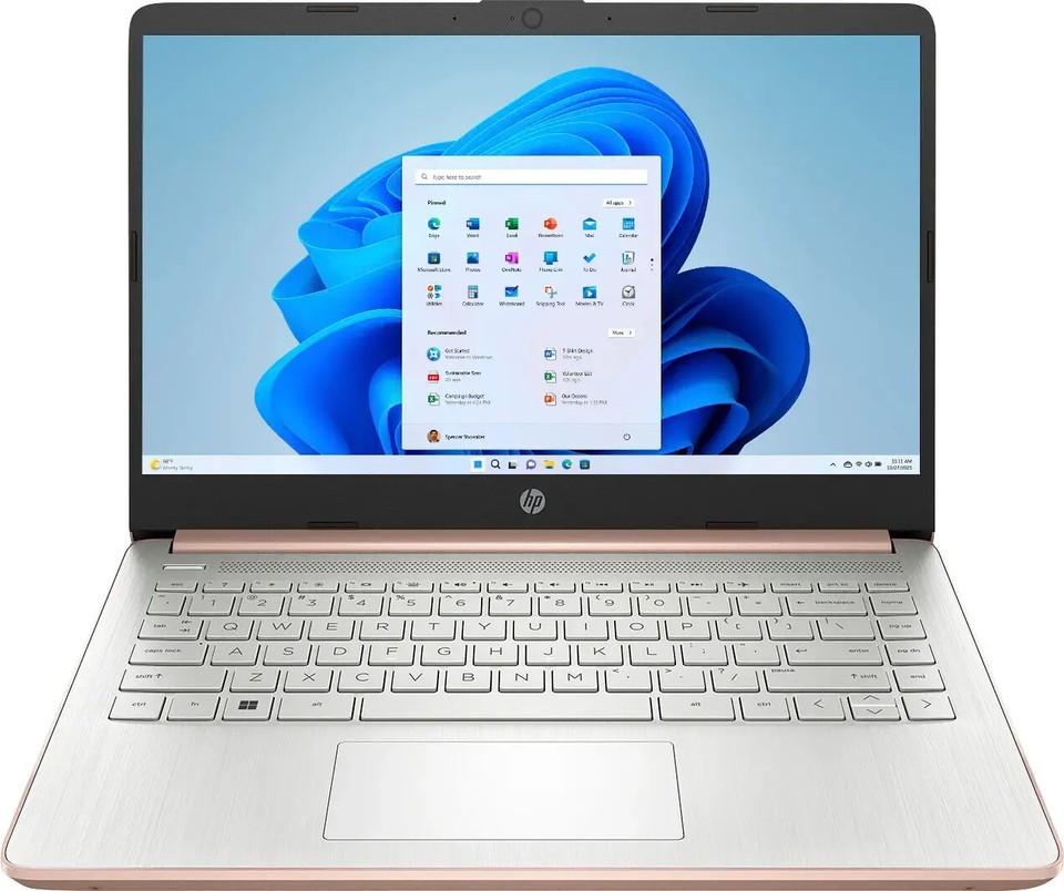 HP Laptop 14" HD Intel Celeron N4120 4GB 128GB eMMC Cam Office 365 Win 11 S Gold - Image 2