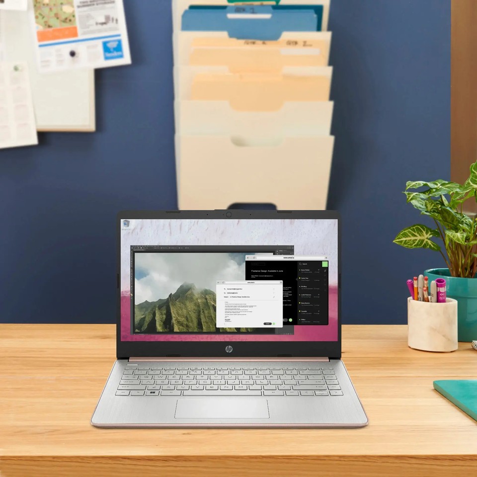 HP Laptop 14" HD Intel Celeron N4120 4GB 128GB eMMC Cam Office 365 Win 11 S Gold - Image 11