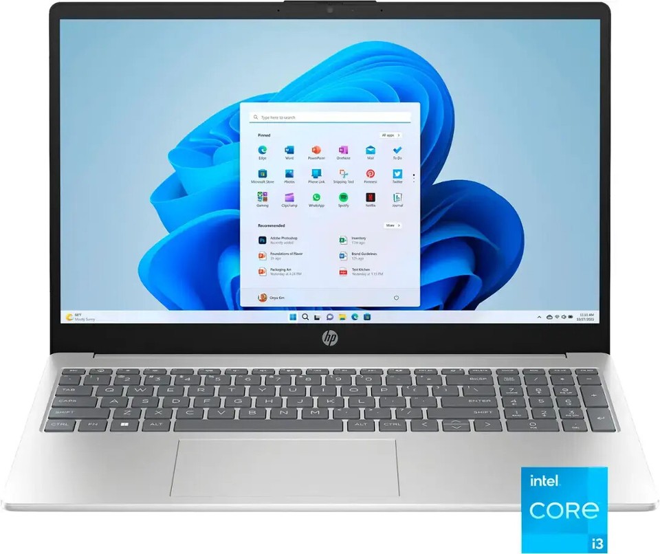 HP 15.6" HD Touch Laptop 6-Core i3-1215U 8GB 256GB PCIe SSD Webcam Windows 11 - Image 2