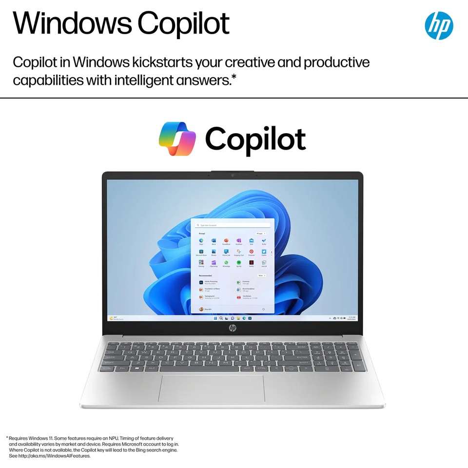 HP 15.6" HD Touch Laptop 6-Core i3-1215U 8GB 256GB PCIe SSD Webcam Windows 11 - Image 8