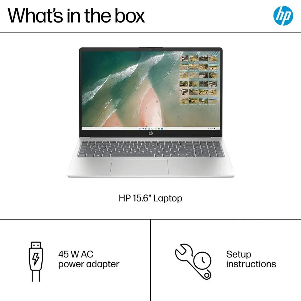 HP 15.6" HD Touch Laptop 6-Core i3-1215U 8GB 256GB PCIe SSD Webcam Windows 11 - Image 10