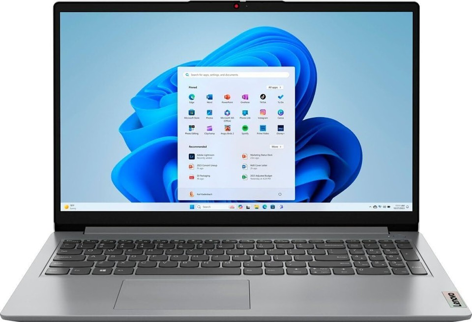 Lenovo IdeaPad 1 15IAU7 15.6" FHD Touch i3-1215U 8GB RAM 256GB SSD Webcam WIFI 6 - Image 2