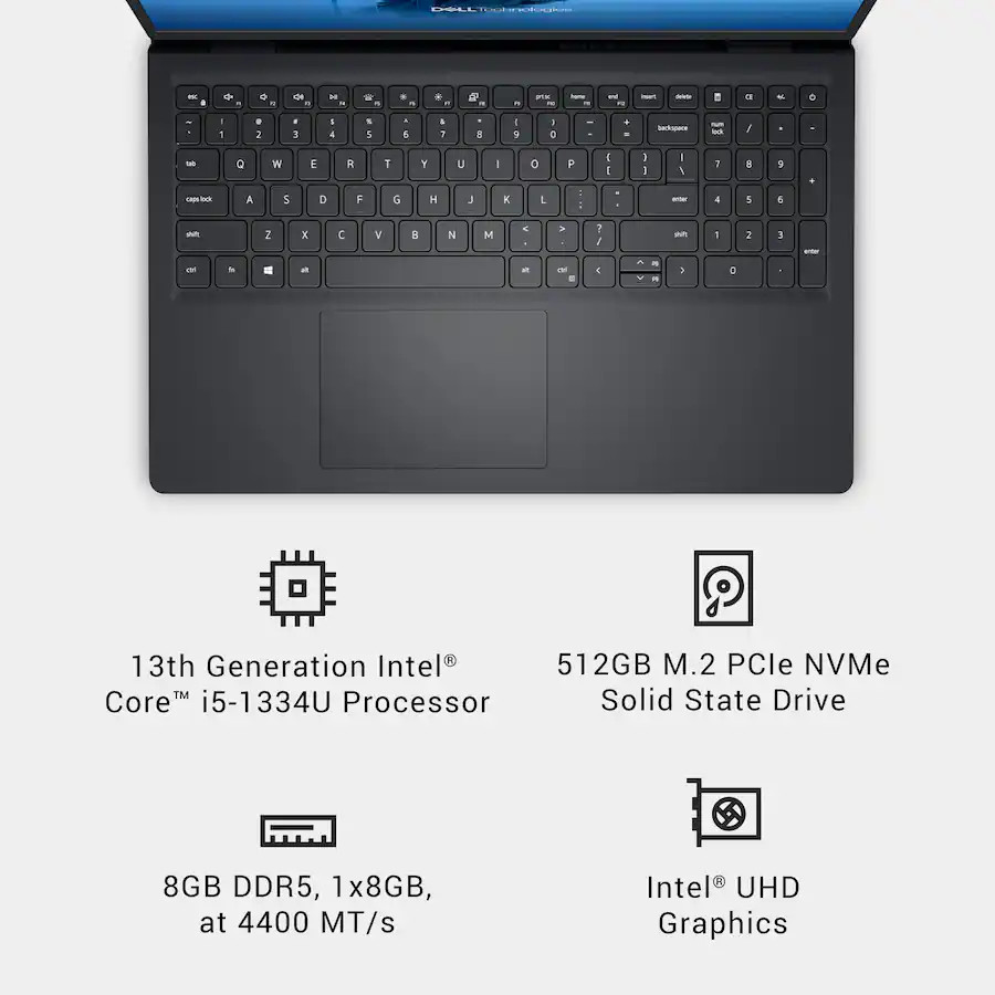 Dell 15 LDC15250 15.6" FHD Touch Core i5-1334U 8GB RAM 512GB SSD Cam Win 11 - Image 3