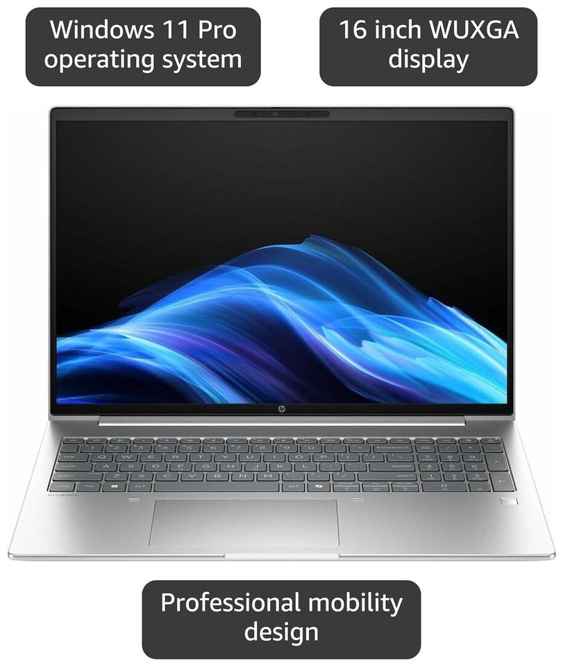 HP ProBook 4 G1 16" WUXGA AMD Ryzen 5 230 16GB 512GB SSD Cam FPReader Win 11 Pro - Image 5