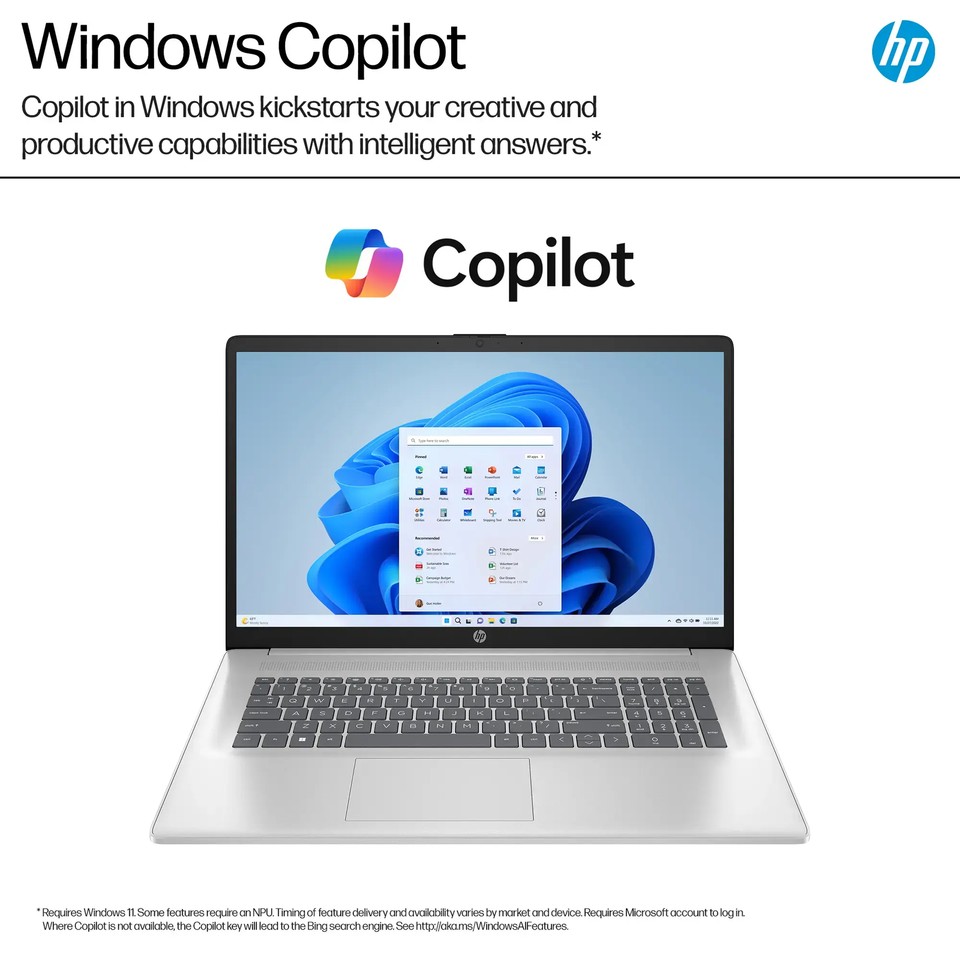 HP 17.3" HD+ Touch 6-Core Ryzen 5 7430U 16GB Ram 1TB NVMe PCIe SSD Webcam Win 11 - Image 9
