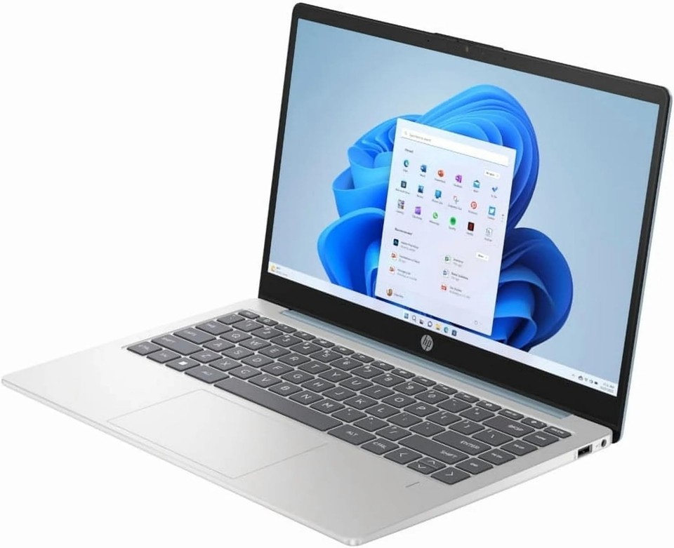 HP Laptop 14" HD AMD Athlon 7 120U 4GB RAM 128GB UFS Webcam Wi-Fi Win 11 S Blue - Image 3