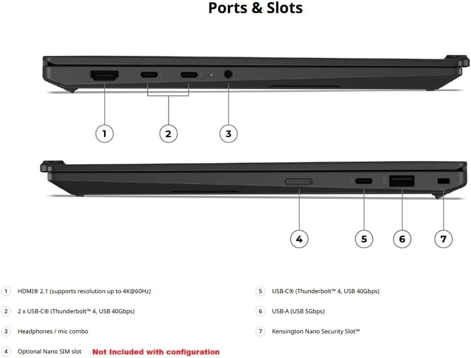 Lenovo ThinkPad X1 Carbon Gen 14 Aura 14" WUXGA Touch Ultra 7 365 vPro 32GB 1TB - Image 3