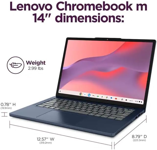 New Lenovo IdeaPad Slim 3 Chromebook 14" WUXGA Touch Kompanio 540 4GB 64GB UFS - Image 14